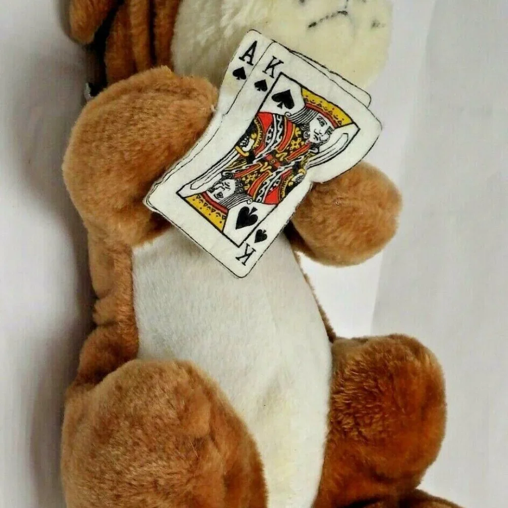 Big T Concessions Bull Dog Dealler Pit Boss Brown Stuffed Plush Spike Collar